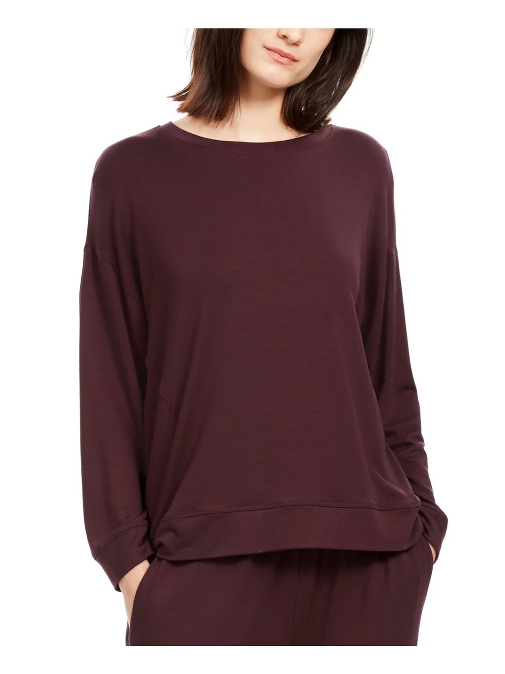 Eileen Fisher Plum Crewneck Sweatshirt Lightweight - size S
